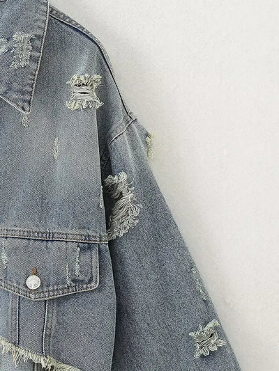 Snay Crop Denim Jacket