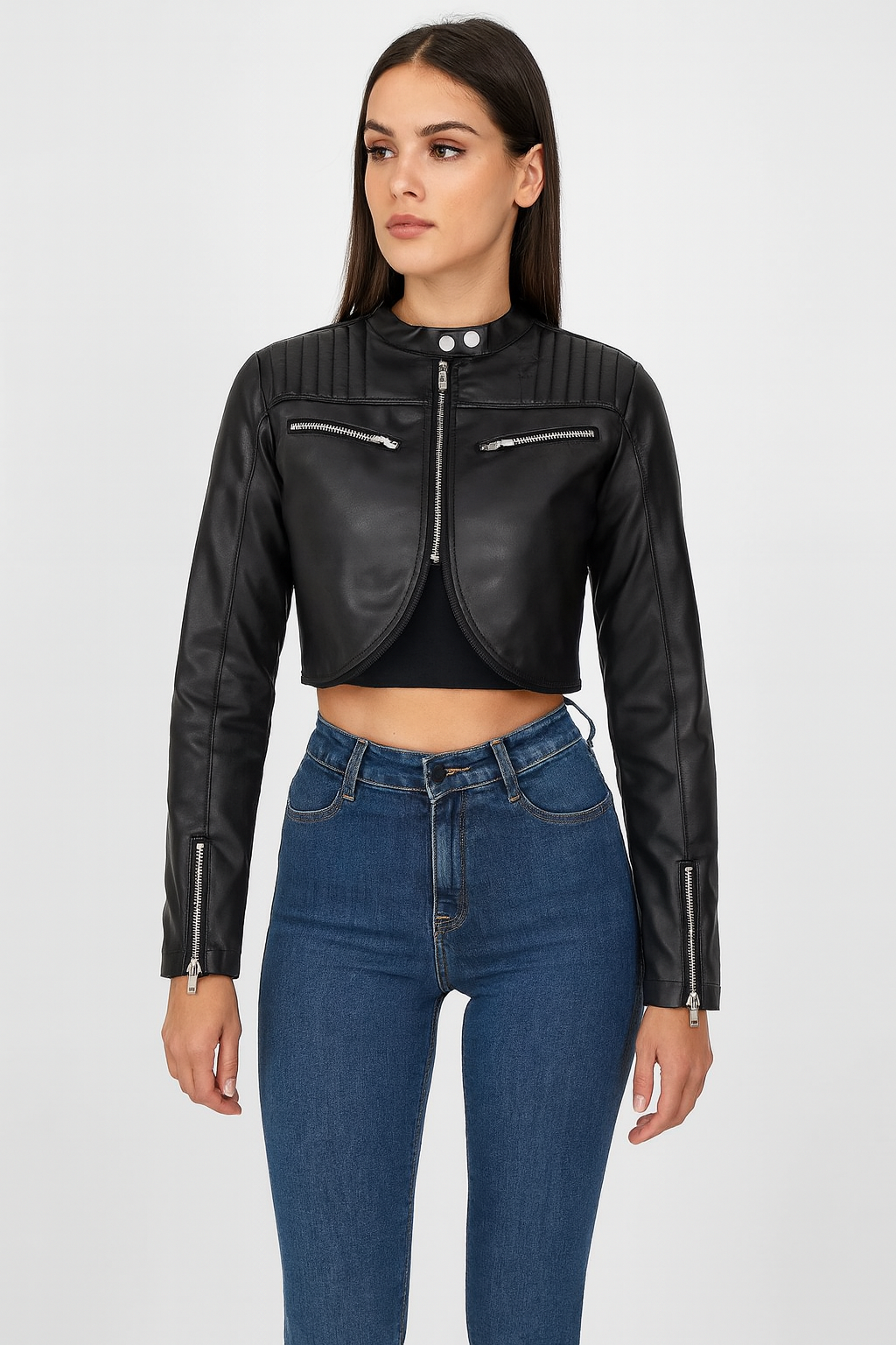 Giacca in pelle retrò