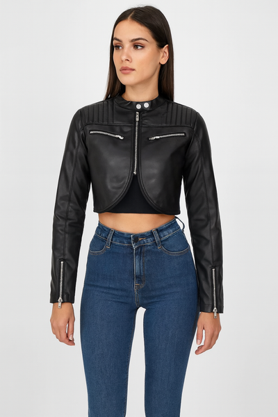 Giacca in pelle retrò