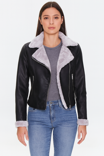 Elegante giacca in pelle