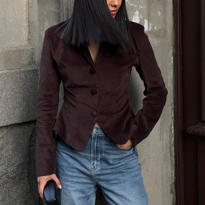 Elegant Charm Burgundy Jacket