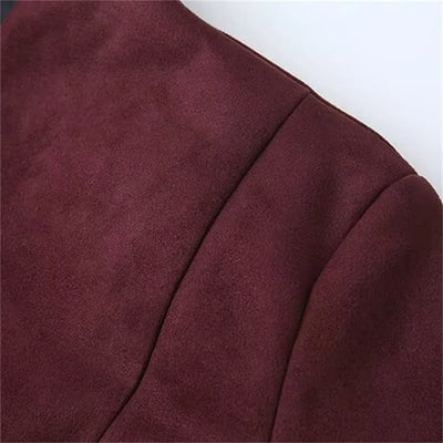 Elegant Charm Burgundy Jacket
