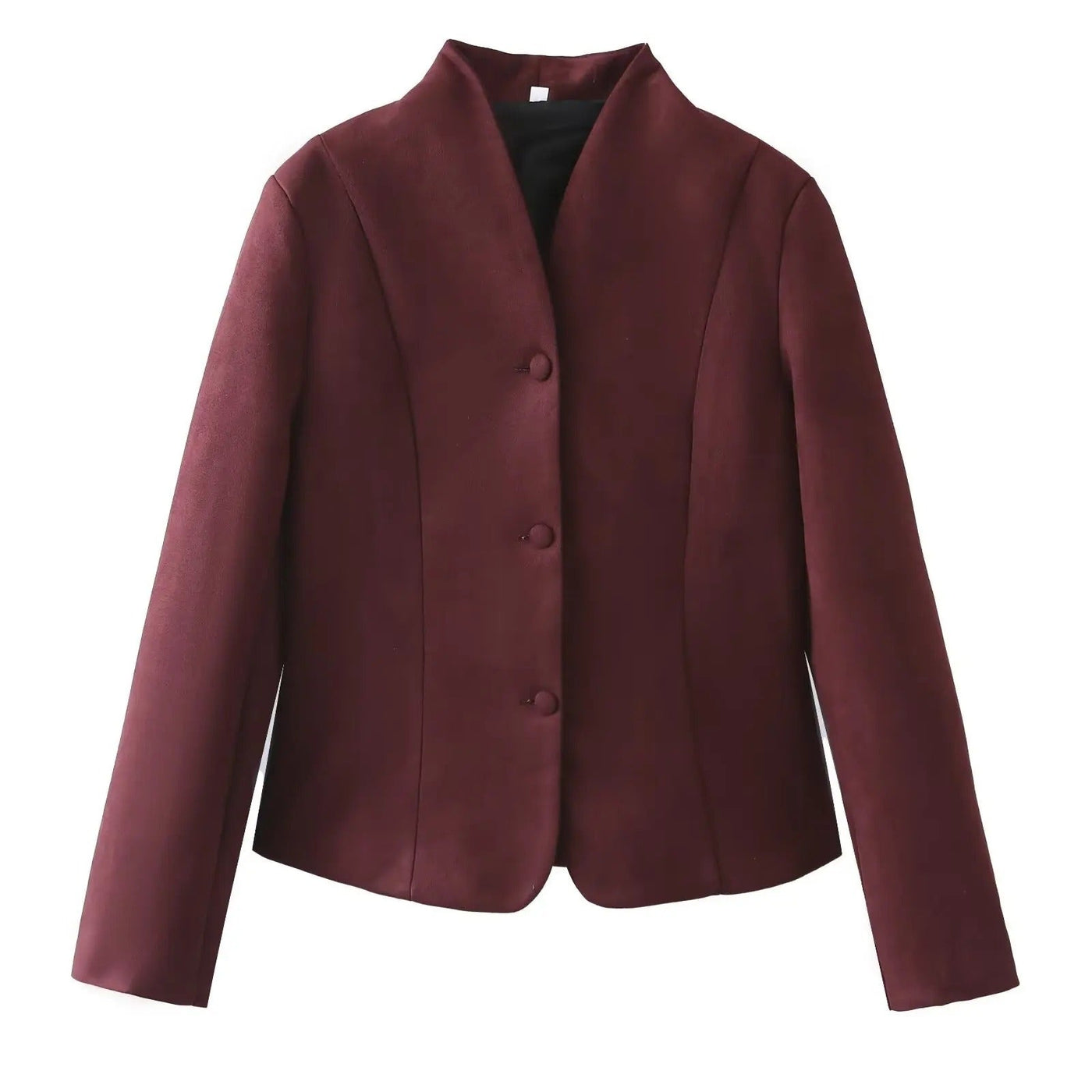 Elegant Charm Burgundy Jacket